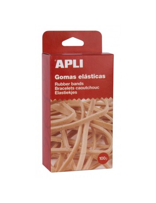 CAJA 100 GR. GOMAS ELASTICAS BRAZALETE 200X10 APLI