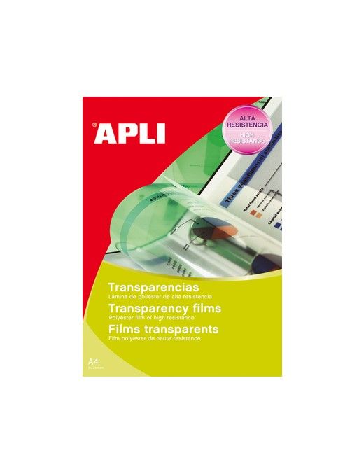 APLI 01230 CAJA 50 TRANSPARENCIAS INKJET A4