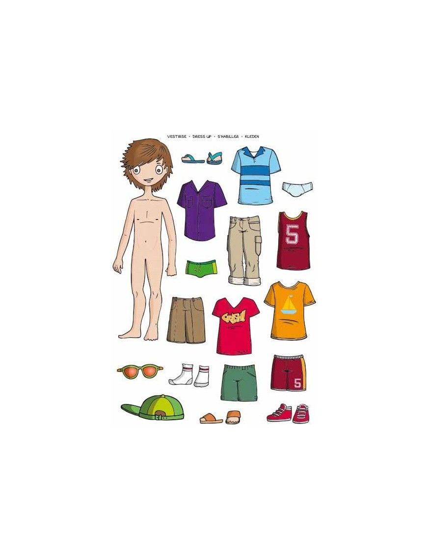 BOLSA 2 HOJAS GOMETS TEMATICOS VESTIRSE NIÑO APLI