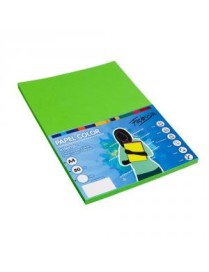 PAPEL 80G A4 100H VERDE BILLAR FABRISA