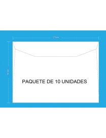 SOBRE VERJURADO BLANCO 162X229 PAQ 10