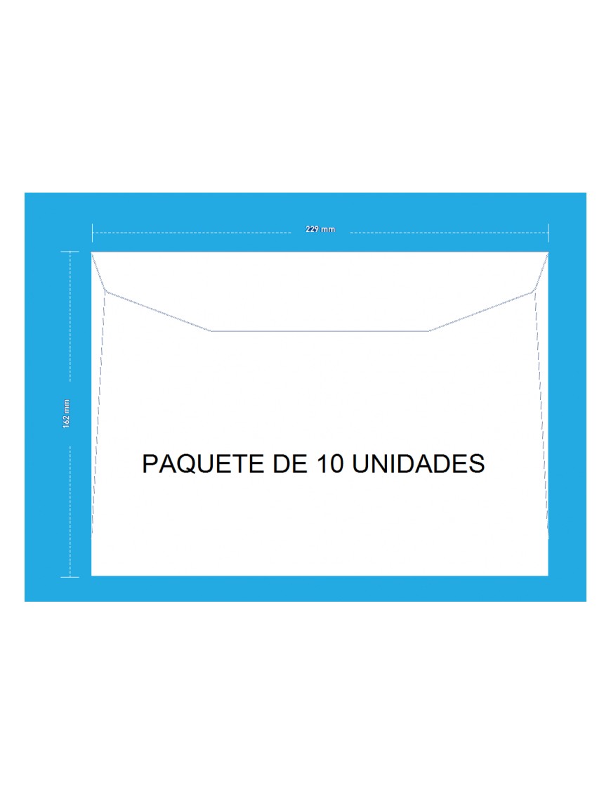 SOBRE VERJURADO BLANCO 162X229 PAQ 10