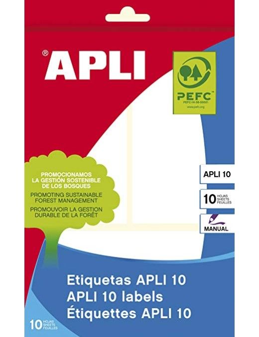 ETIQUETA APLI 10 HOJAS 53X100 MM. MODELO 1660