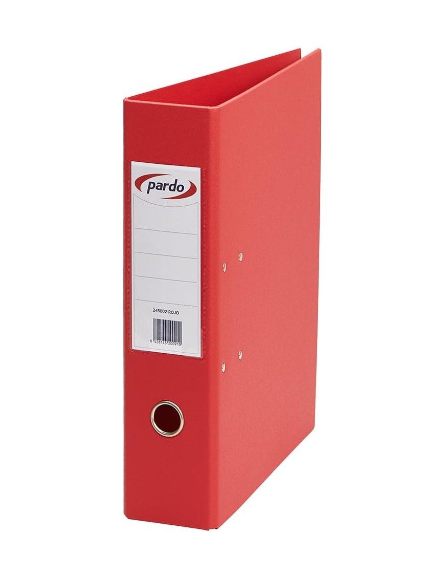 ARCHIVADOR PARDO FOLIO ROJO 2450