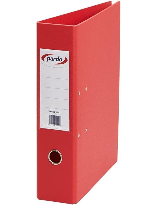 ARCHIVADOR PARDO FOLIO ROJO 2450