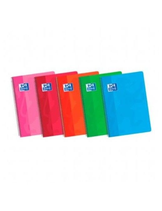 BLOC OXFORD PLASTICO Fº 4X4 80H 90 COLOR TENDENCIA