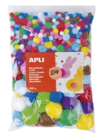 POMPON APLI SURTIDOS 500 UDS