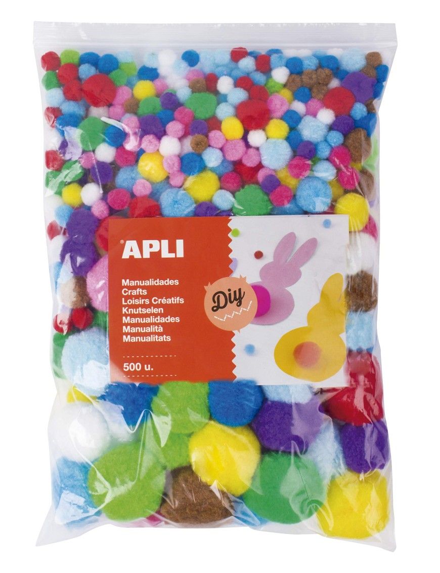 POMPON APLI SURTIDOS 500 UDS