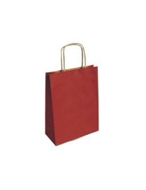 BOLSA KRAFT ROJO "S" 24+10x32
