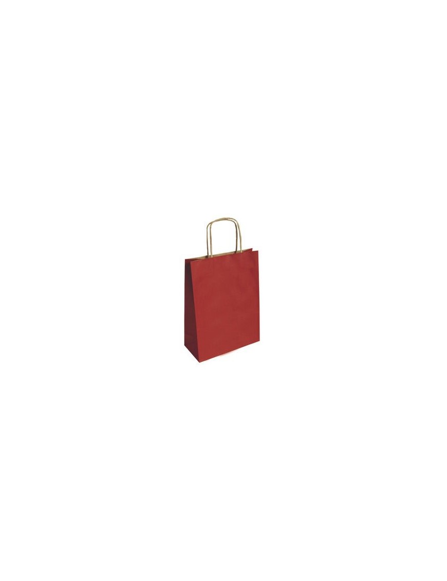BOLSA KRAFT ROJO "S" 24+10x32