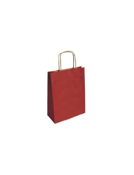 BOLSA KRAFT ROJO "S" 24+10x32