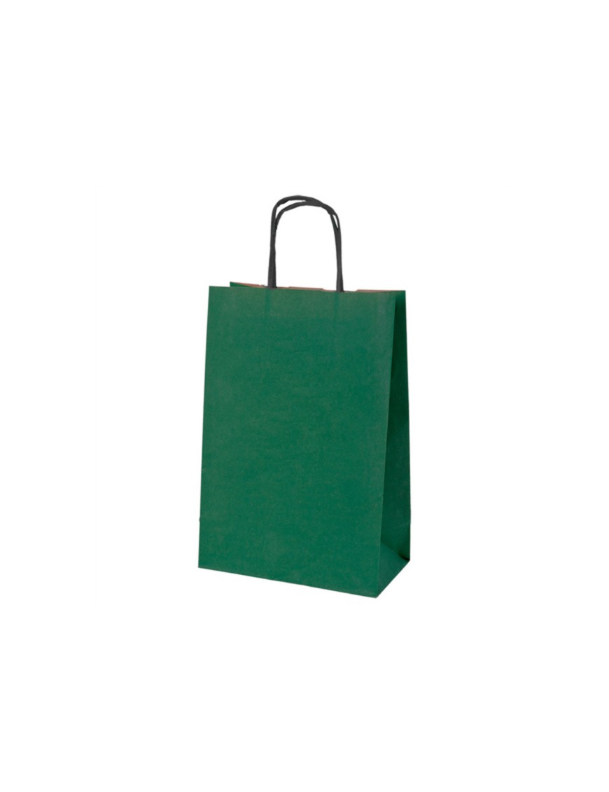 BOLSA KRAFT VERDE "S" 24+10x32