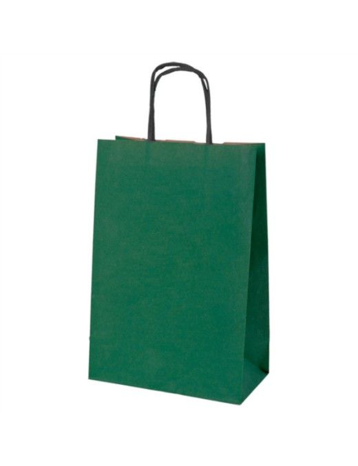 BOLSA KRAFT VERDE "S" 24+10x32