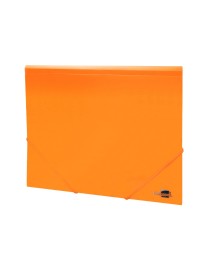 CARPETA GOMAS Y SOLAPAS A4 PP NARANJA