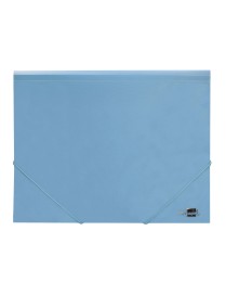 CARPETA GOMAS Y SOLAPAS A4 P.P CELESTE
