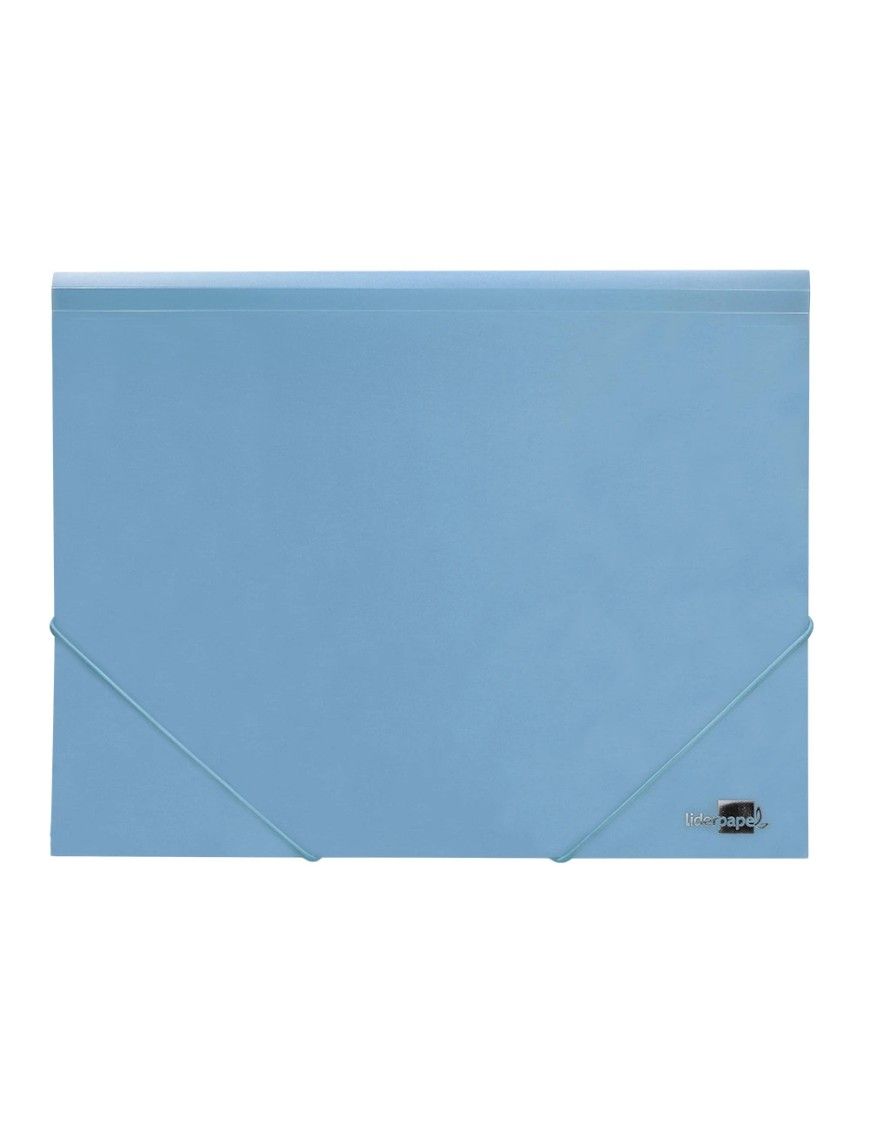 CARPETA GOMAS Y SOLAPAS A4 P.P CELESTE