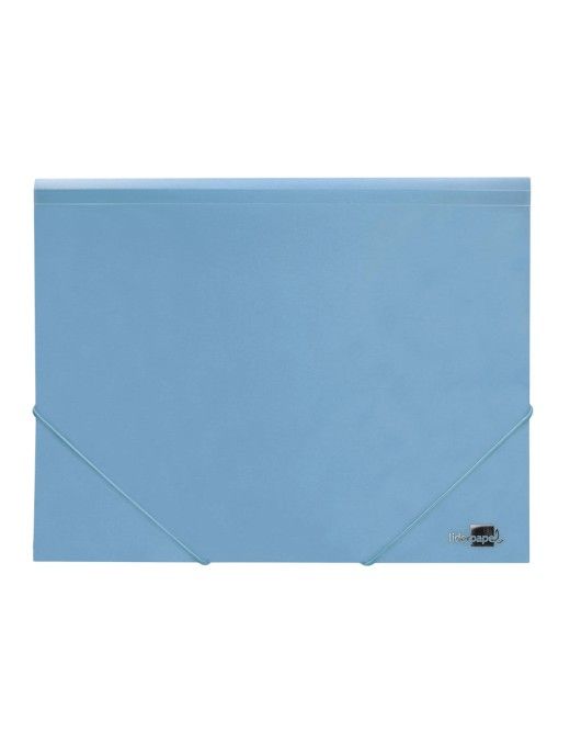 CARPETA GOMAS Y SOLAPAS A4 P.P CELESTE