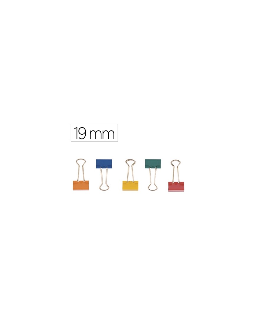 PINZA ABATIBLE COLORES 19 MM CAJA 10 UNID.