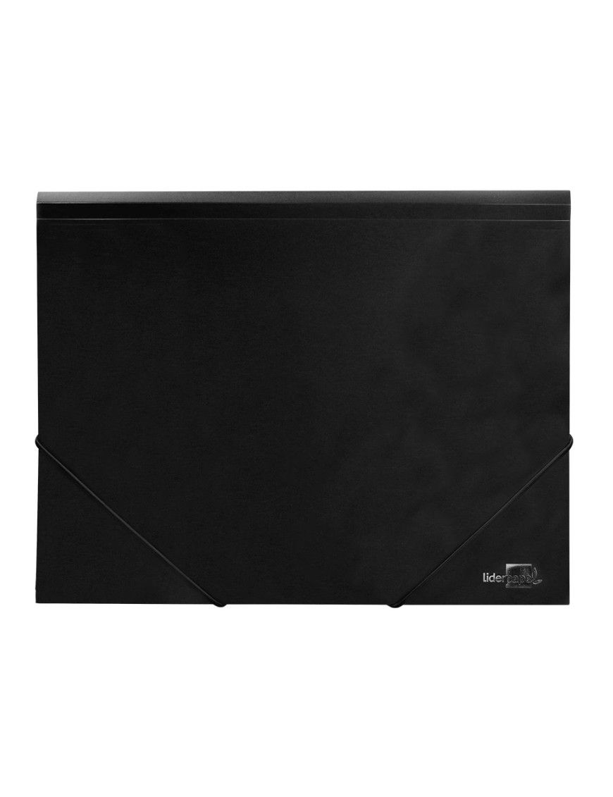 CARPETA GOMAS SOLAPAS A4 PP NEGRO