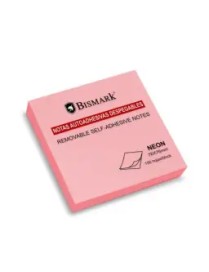 TACO ADHESIVO NEON 76X76 MM. 80 H. ROSA