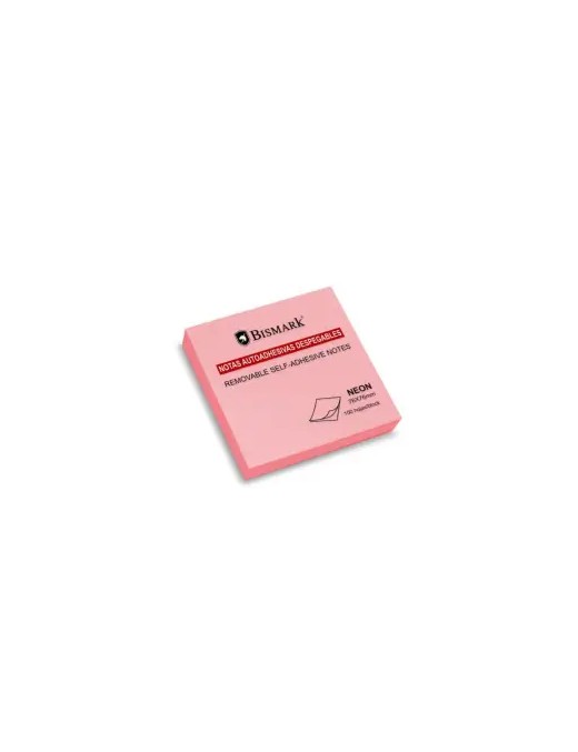 TACO ADHESIVO NEON 76X76 MM. 80 H. ROSA