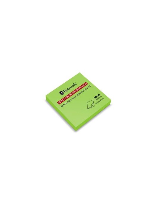 TACO ADHESIVO NEON 76X76 MM. 80 H. VERDE
