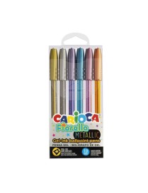 CARIOCA METALLIC FIORELLA GEL PACK 6