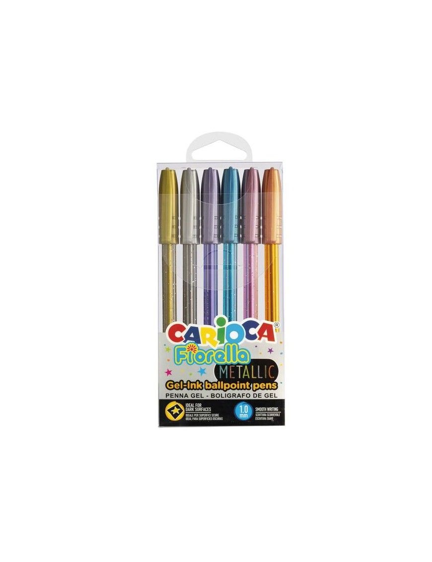 CARIOCA METALLIC FIORELLA GEL PACK 6