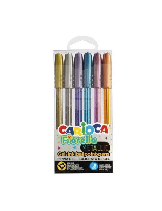 CARIOCA METALLIC FIORELLA GEL PACK 6