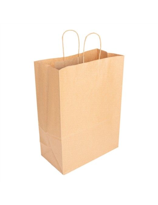 BOLSA DE PAPEL KRAFT 34+14X40 NATURAL GRANEL