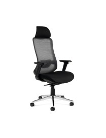 SILLA DE ROCADA CON RESPALDO MALLA MOD 933 NEGRO