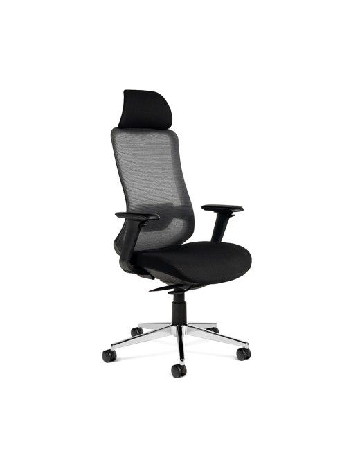 SILLA DE ROCADA CON RESPALDO MALLA MOD 933 NEGRO