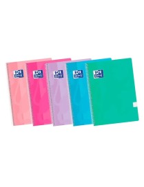 BLOC OXFORD PLASTICO Fº 4X4 80H 90G PACK PASTEL