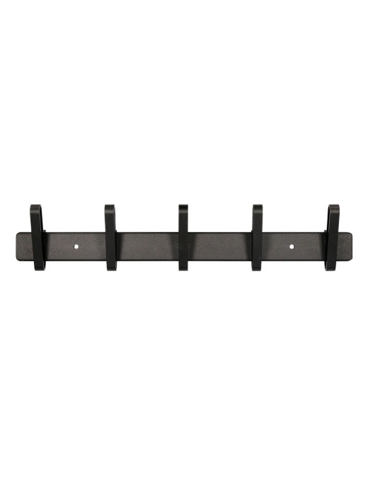 PERCHERO PARED METALICO 5 COLG. NEGRO