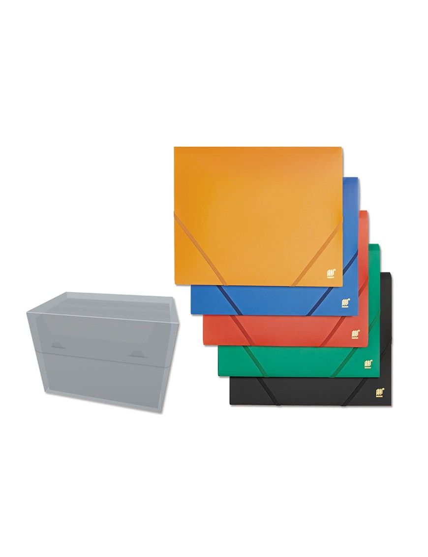 CARPETA GOMAS SOLAPA PP OPACA A4