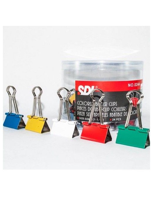 BOTE 48 PINZAS ABATIBLE COLOR 19 MM