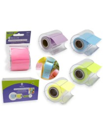 DISPENSADOR DE NOTAS ADHESIVAS PASTEL 5 CM X 4 MTS