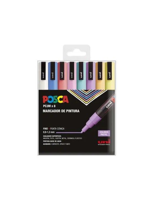 ESTUCHE POSCA SURTIDO PC3M/8C PASTEL