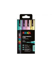 PACK ROTULADOR POSCA PASTEL PC-5 4 UDS