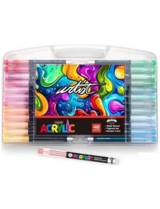 ESTUCHE MALETIN ACRILICOSREAL BRUSH 24 COL