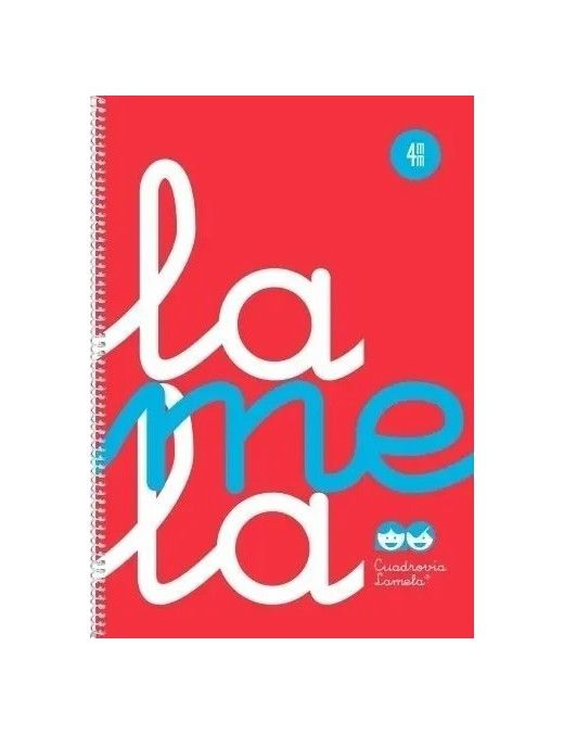 CUADERNO LAMELA Fº 4MM P.P 7FTP004 ROJO