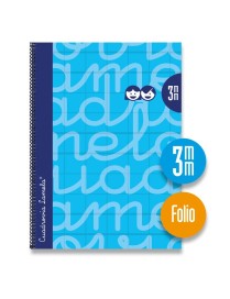 CUADERNO ESPIRAL FOLIO LAMELA C.3 AZ 7FTE003A
