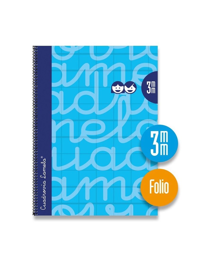 CUADERNO ESPIRAL FOLIO LAMELA C.3 AZ 7FTE003A