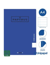 LIBRETA PAPYRUS A4 PAUTA 2,5 POLIPROPILENO