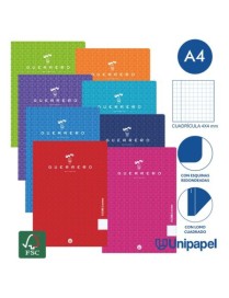 LIBRETA GRAPA GUERRERO A4 48 H 90 G PP 4X4
