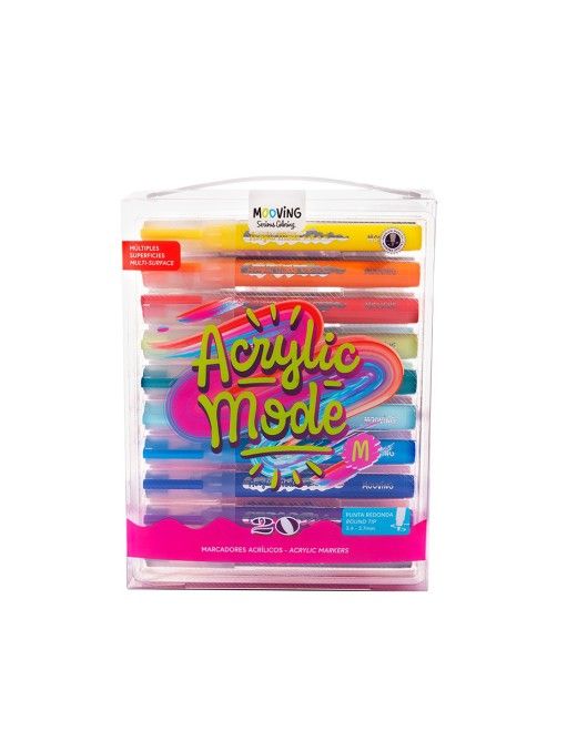 COLORING MOOVING MARCADOR ACRILICO 10 UDS