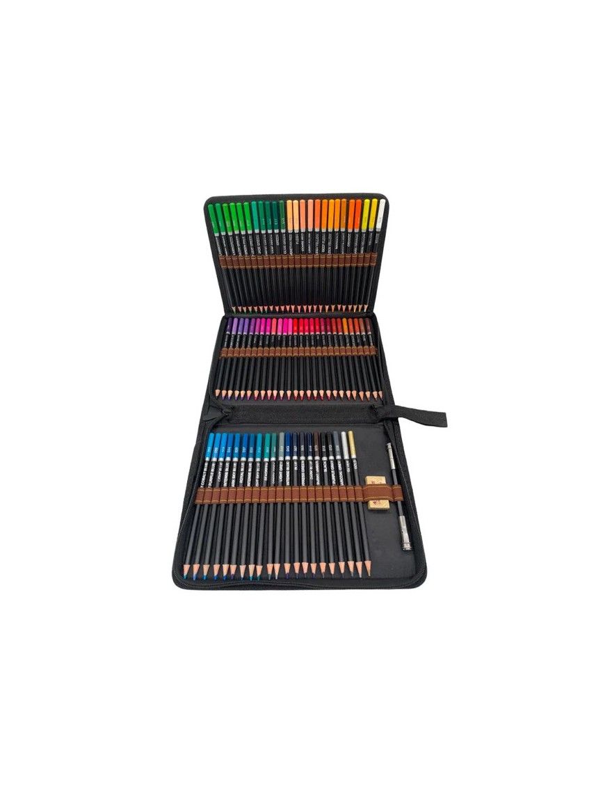 ESTUCHE 72 COL. LAPICES PREMIUM C/ GOMA Y EXTENSOR