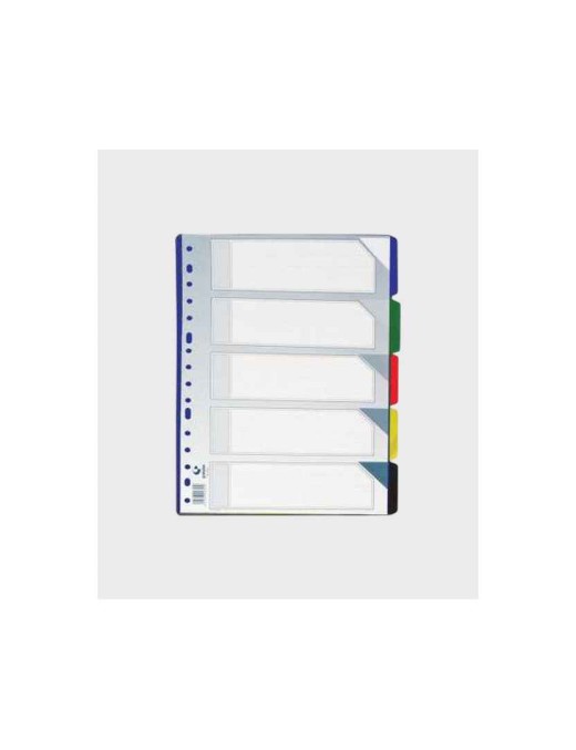 SEPARADOR 5 POSIC FOLIO TRANSLUCIDO