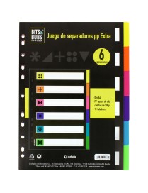 JUEGO SEPARADOR A4 6 POS.0,5 B&B FLUOR