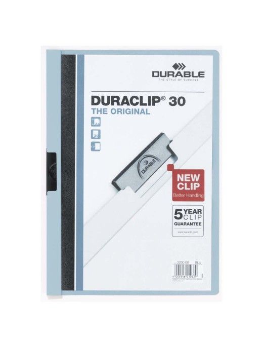 DOSSIER DURACLIP 30 HOJAS AZUL CLARO 06.